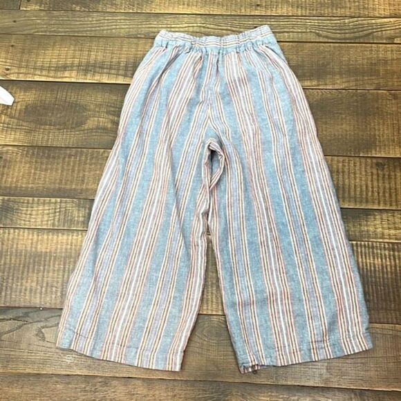 Madewell Tall Side-Button Huston Pull-On Crop Pants in Rainbow Stripe Size XS - Picture 10 of 13